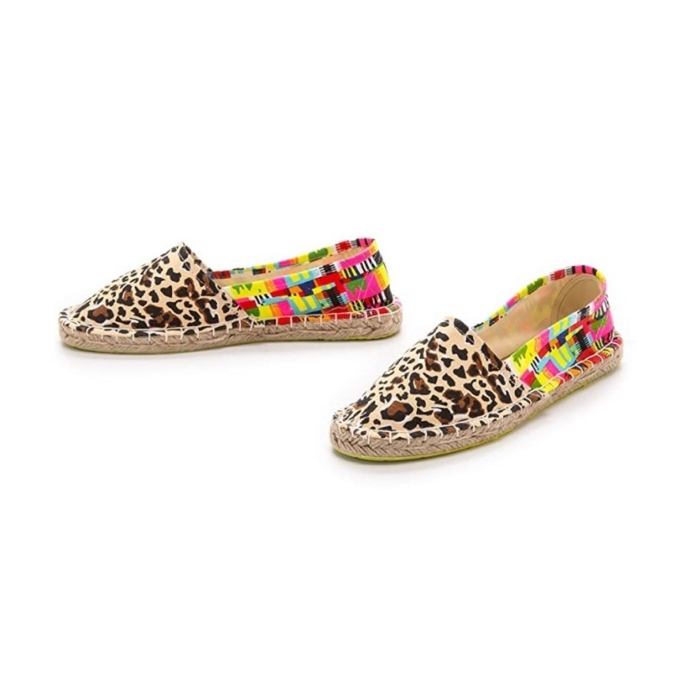 NWOT Mara Hoffman Leopard Print and Multicolor Espadrilles Size 7
